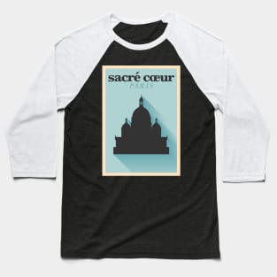 Sacre Coeur Paris Poster Design Baseball T-Shirt